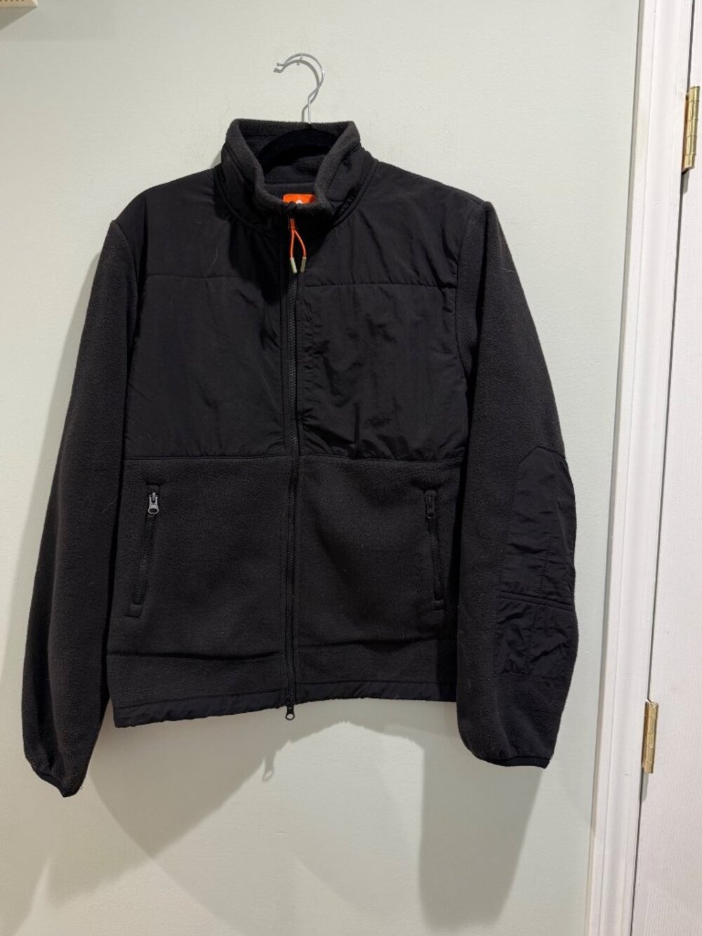 Ozark Trail Men's Black Mixed Media Full Zip Fleece Jacket - Small (Women’s Medi